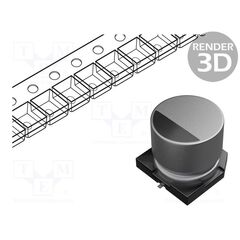 EEETK1J331AMEEE-TK1J331AM, КОНДЕНСАТОР: ЭЛЕКТРОЛИТИЧЕСКИЙ; SMD; 330МКФ; 63ВDC; Ø16X16,5ММ