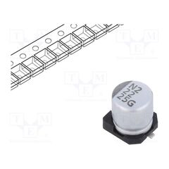 GSC00AC2201EARL, КОНДЕНСАТОР: ЭЛЕКТРОЛИТИЧЕСКИЙ; SMD; 22МКФ; 25ВDC; ±20%; -55÷105°C