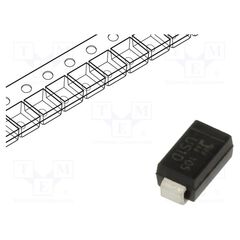 US1D-13-F, ДИОД: ВЫПРЯМИТЕЛЬНЫЙ; SMD; 200В; 1А; 50НС; SMA; UFMAX: 1В; IFSM: 30А