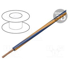 63339, ПРОВОД; H07V2-K; ТРОС; CU; 10MМ2; 8AWG; ПВХ; СИНЕ-ОРАНЖЕВЫЙ; КЛАСС: 5