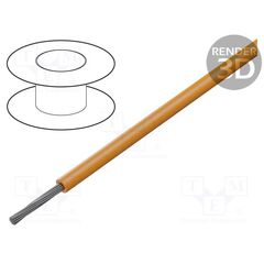 60609, ПРОВОД; ТРОС; CU; 14AWG; ПВХ; ОРАНЖЕВЫЙ; 600В; 1X14AWG
