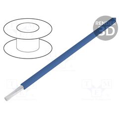 60515, ПРОВОД; ТРОС; CU; 16AWG; ПВХ; ТЕМНО-СИНИЙ; 600В; 1X16AWG