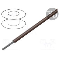 60603, ПРОВОД; ТРОС; CU; 14AWG; ПВХ; КОРИЧНЕВЫЙ; 600В; 1X14AWG