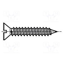 B2.9X16/BN693, ВИНТ; 2,9X16; ГОЛОВКА: ПОТАЙНАЯ; ПРЯМОЙ; 0,8ММ; BN 693