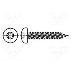 B3.5X13/BN9995, ВИНТ; 3,5X13; ГОЛОВКА: СФЕРИЧЕСКАЯ; TORX®; TX15; ВЫС.ГОЛОВКИ: 2,6ММ