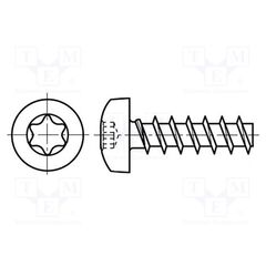 B3X10/BN15858 3137729, ВИНТ; 3X10; ГОЛОВКА: ЦИЛИНДРИЧЕСКАЯ; TORX®; TX10; BN 15858
