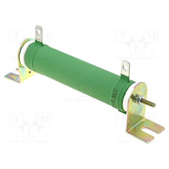 РЕЗИСТОР: ПРОВОЛОЧНЫЙ; 1КОМ; 50ВТ; ±5%; Ø25X120ММ; 200PPM/°C