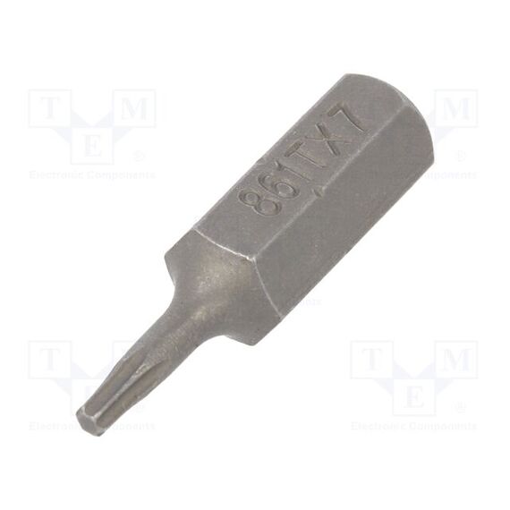 НАСАДКА; TORX®; TX07; ДЛИНА: 25ММ; МОНТАЖ: 1/4" (C6,3ММ)