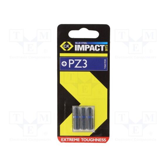 НАСАДКА; POZIDRIV®; PZ3; ДЛИНА: 25ММ; МОНТАЖ: 1/4" (C6,3ММ); 3ШТ.