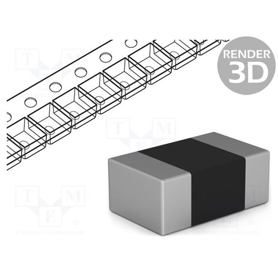 ДРОССЕЛЬ: ФЕРРИТОВЫЙ; SMD; 0805; 15МКГН; 5МА; 800МОМ; FТЕСТ: 1МГЦ