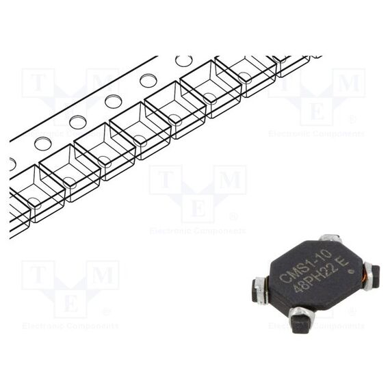 ДРОССЕЛЬ: COMMON MODE; SMD; 73,7МКГН; 1,65А; 9,4X7,2X2,6ММ; 48МОМ