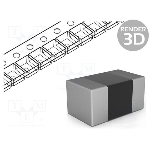 ФЕРРИТ: БУСИНА; ИМПЕД.@ 100МГЦ: 100ОМ; SMD; 3А; 0603; R: 30МОМ