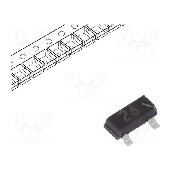 ДИОД: ВЫПРЯМИТЕЛЬНЫЙ; SMD; 100В; 215МА; 4НС; SOT23; UFMAX: 0,855В