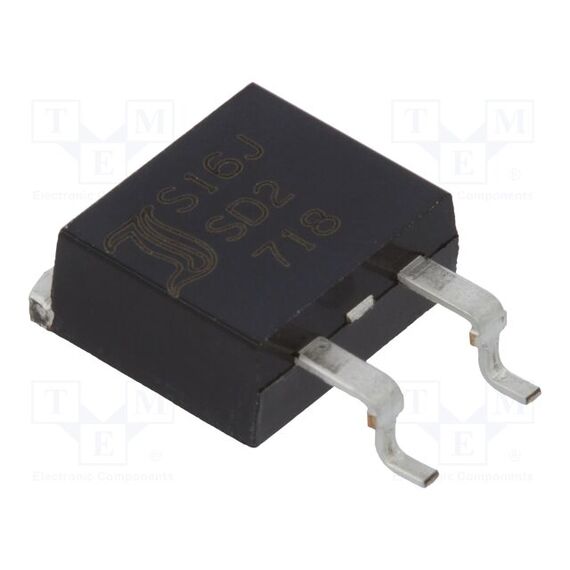 ДИОД: ВЫПРЯМИТЕЛЬНЫЙ; SMD; 600В; 8АX2; 1,5МКС; D2PAK; UFMAX: 1,1В