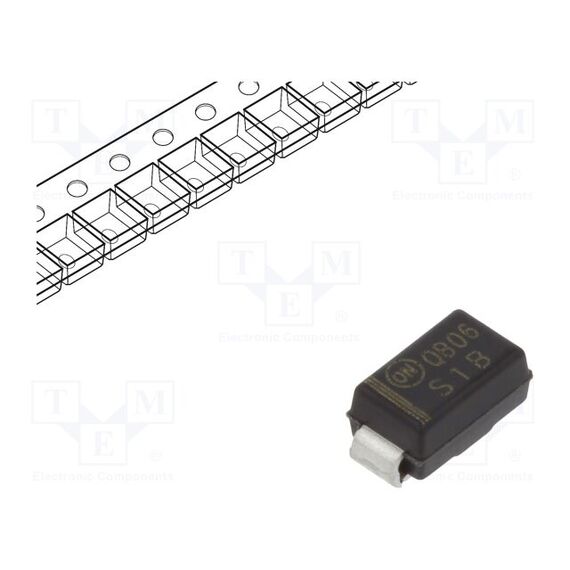 ДИОД: ВЫПРЯМИТЕЛЬНЫЙ; SMD; 100В; 1А; 1,8МКС; SMA; UFMAX: 1,1В; 1,4ВТ