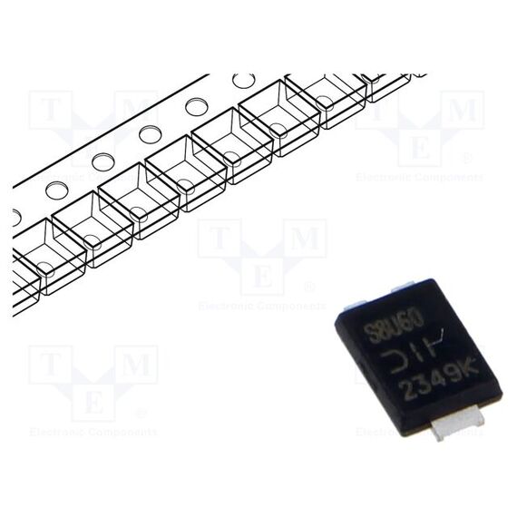 ДИОД: ВЫПРЯМИТЕЛЬНЫЙ; SMD; 60В; 8А; POWERDI®5; UFMAX: 0,46В; SBR®