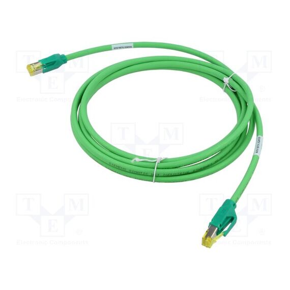 PATCH CORD; ВИЛКА RJ45,С ОБЕИХ СТОРОН; S/FTP; 6A; FRNC; ЗЕЛЕНЫЙ