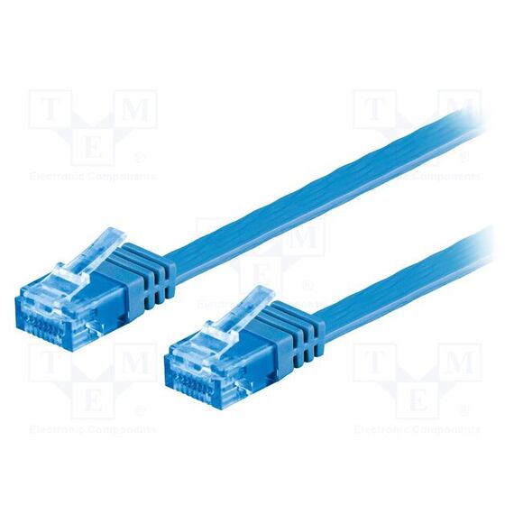 PATCH CORD; ВИЛКА RJ45,С ОБЕИХ СТОРОН; U/UTP; 6A; ТРОС; CU; ПВХ