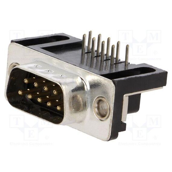 D-SUB; PIN: 9; ГНЕЗДО; "ПАПА"; НА PCB; УГЛОВОЙ 90°; THT