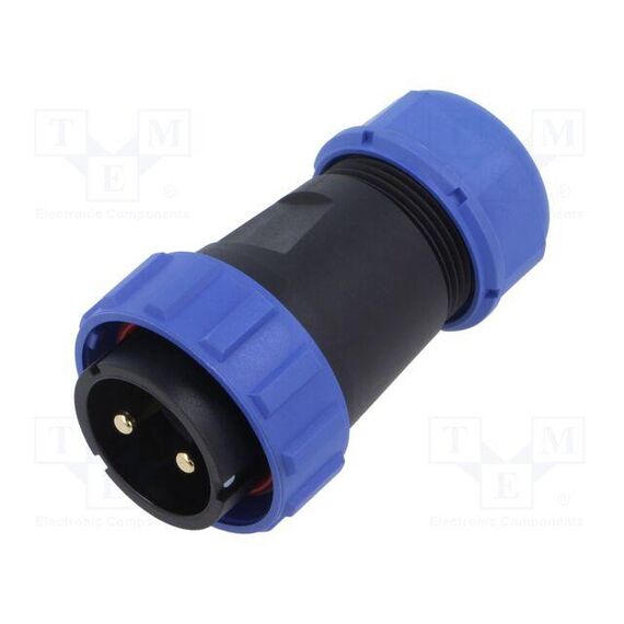 ВИЛКА; "МАМА"; PIN: 2; IP67; 50А; ПАЙКА; НА ПРОВОД; 500В; 10MМ2; 7AWG