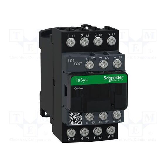 КОНТАКТОР: 4-ПОЛЮСНЫЙ; NC X2 + NO X2; 110ВDC; 9А; TESYS DECA S207