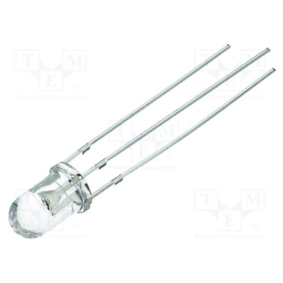 LED; КРАСНЫЙ/ЖЕЛТЫЙ; 5ММ; 30°; ПОВЕРХНОСТЬ: ВЫПУКЛАЯ; 1,8÷2,6ВDC