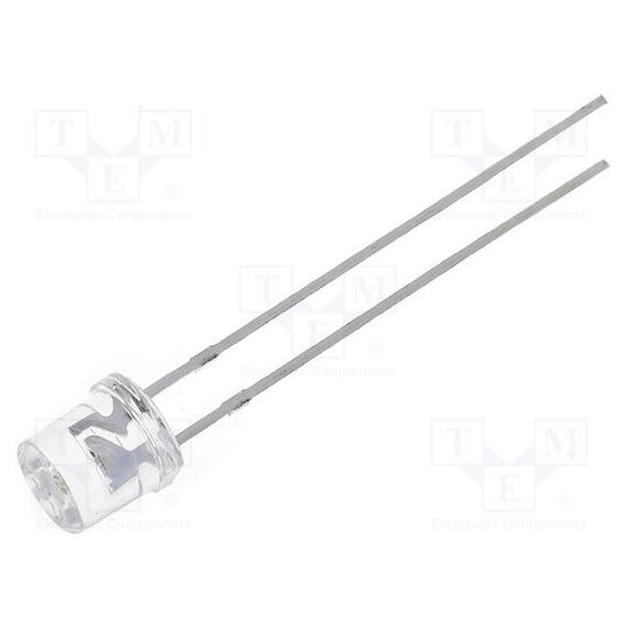 LED; ГОЛУБОЙ; 5ММ; 330÷750МКД; 140°; ПОВЕРХНОСТЬ: ПЛОСКАЯ; 2,8÷4ВDC