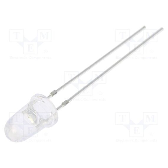 LED; БЕЛЫЙ ХОЛОДНЫЙ; 5ММ; 72000÷80000МКД; 8°; 2,9÷3,6ВDC; -30÷85°C