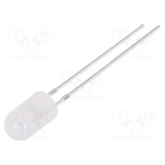 LED; БЕЛЫЙ ХОЛОДНЫЙ; 5ММ; 750÷1120МКД; 30°; ПОВЕРХНОСТЬ: ВЫПУКЛАЯ