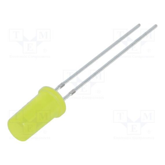LED; ЖЕЛТЫЙ; 5ММ; 68÷100МКД; 180°; ПОВЕРХНОСТЬ: ПЛОСКАЯ; 1,8÷2,6ВDC