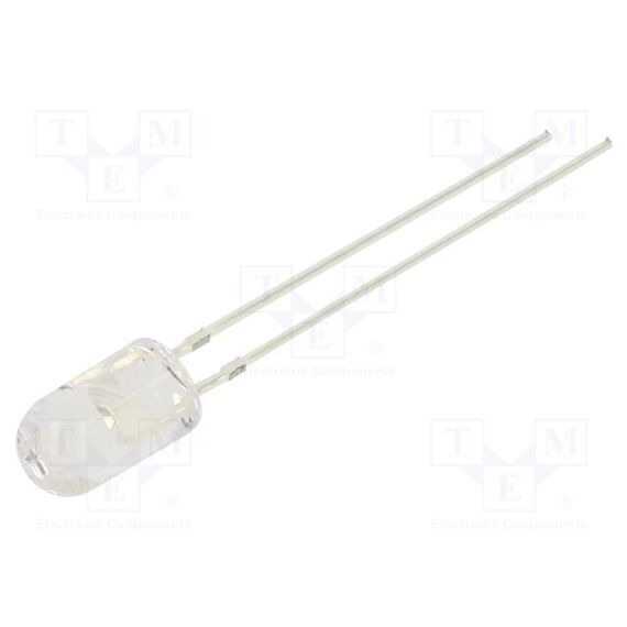 LED; ЖЕЛТЫЙ; 5ММ; 2180÷3000МКД; 30°; ПОВЕРХНОСТЬ: ВЫПУКЛАЯ; 150МВТ