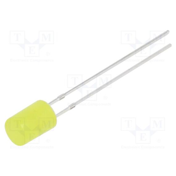 LED; ЖЕЛТЫЙ; 5ММ; 220÷330МКД; 140°; ПОВЕРХНОСТЬ: ПЛОСКАЯ; 15ВDC