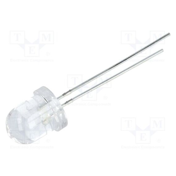 LED; ЖЕЛТЫЙ; 8ММ; 7000÷9000МКД; 30°; ПОВЕРХНОСТЬ: ВЫПУКЛАЯ