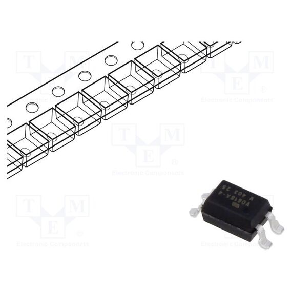 ОПТРОН; SMD; CH: 1; OUT: ТРАНЗИСТОРНЫЙ; UИЗОЛ: 5,3КВ; UCE: 80В; SMD4