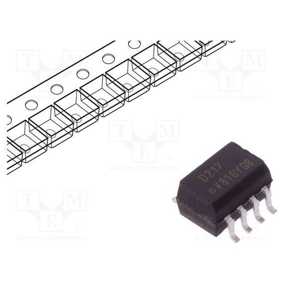 ОПТРОН; SMD; CH: 2; OUT: ТРАНЗИСТОРНЫЙ; UИЗОЛ: 5,3КВ; UCE: 80В; SO8