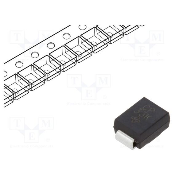 ДИОД: TVS; 600ВТ; 42,1В; 10,3А; ДВУНАПРАВЛЕННЫЙ; SMB; TRANSZORB®