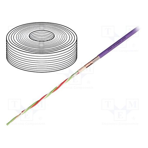 ПРОВОД: ДЛЯ ПЕРЕДАЧИ ДАННЫХ; CHAINFLEX® CFBUS; 3X20AWG; ТРОС; CU