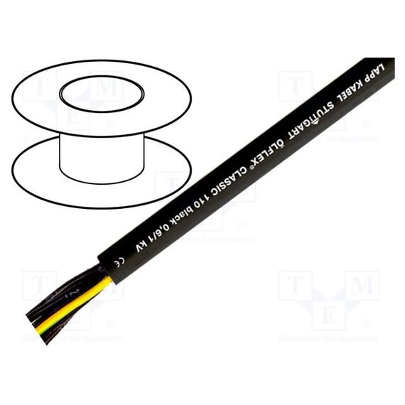 ПРОВОД; ÖLFLEX® CLASSIC 110 BK; 7G1ММ2; НЕЭКРАНИРОВАННЫЙ; CU