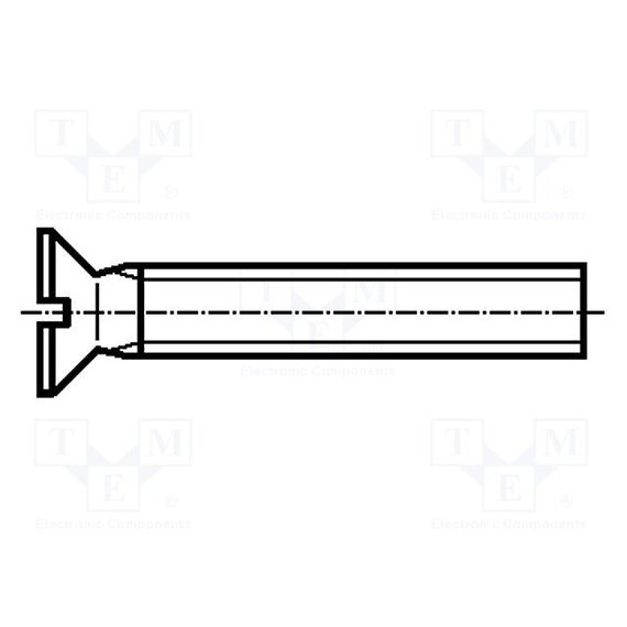 ВИНТ; M1,6X4; 0,35; ГОЛОВКА: ПОТАЙНАЯ; ПРЯМОЙ; 0,4ММ; DIN 963A