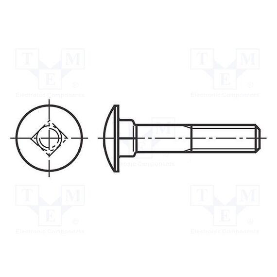 ВИНТ; M8X25; 1,25; ГОЛОВКА: СФЕРИЧЕСКАЯ; НЕРЖАВЕЮЩАЯ СТАЛЬ A2